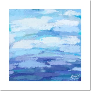 Impasto Sky Abstract Impressionist Texture Fine Art Painting Posters and Art